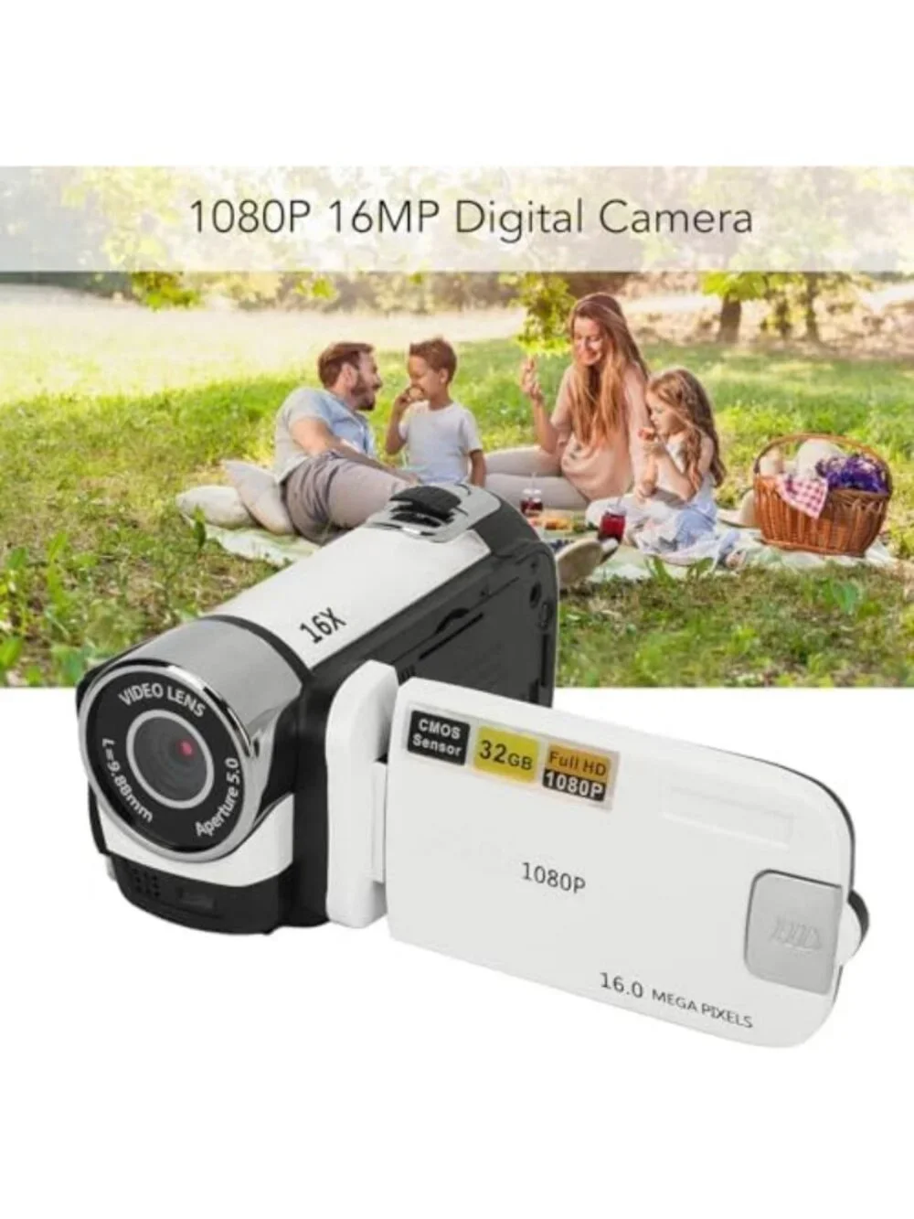 1080P Digital Camcorder with 16MP, 2.4